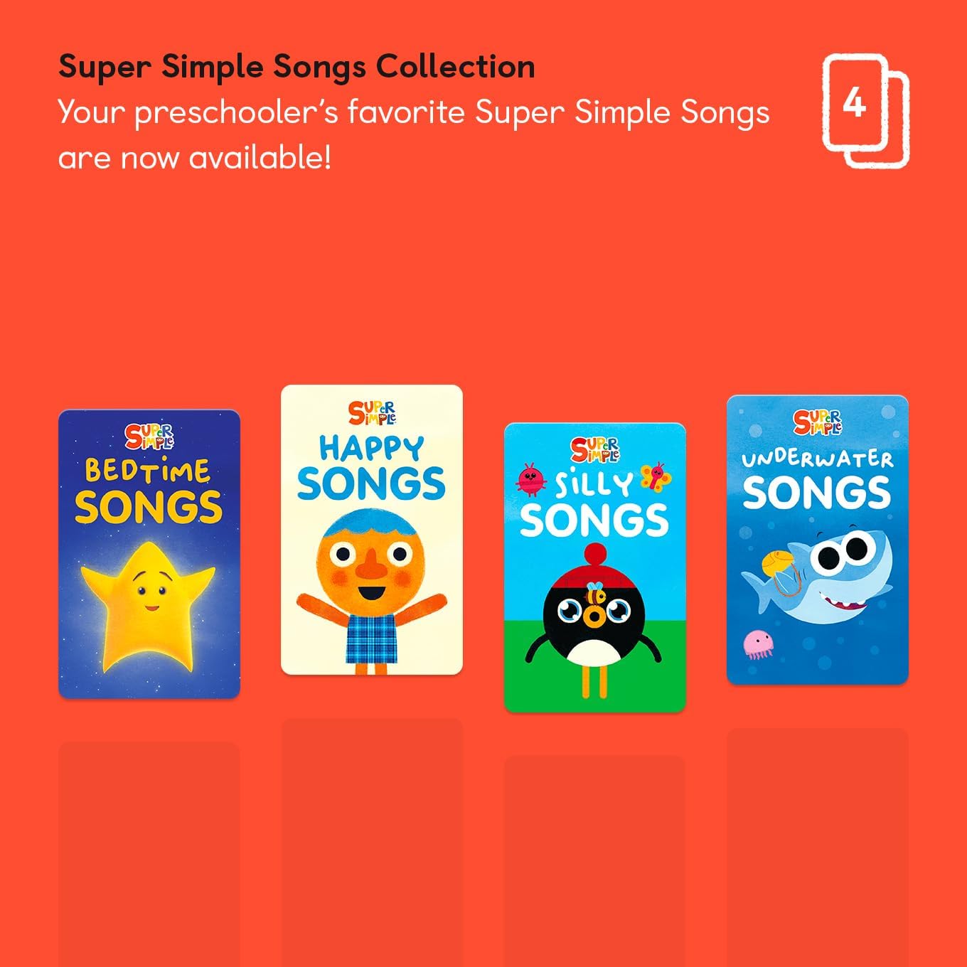 Yoto Card Super Simple Songs Collection Pack of 4 cards