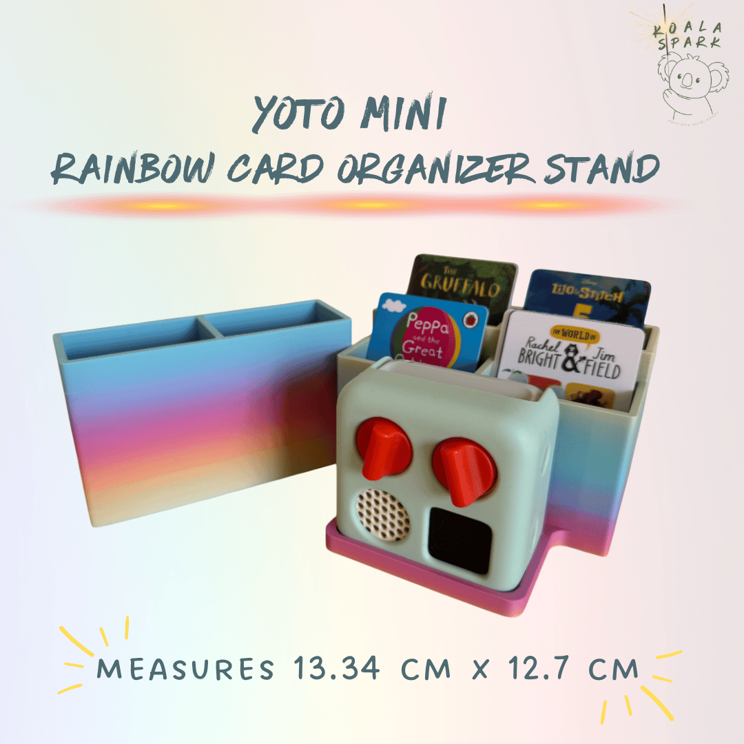 Yoto Mini Rainbow Card Organizer Stand Tray