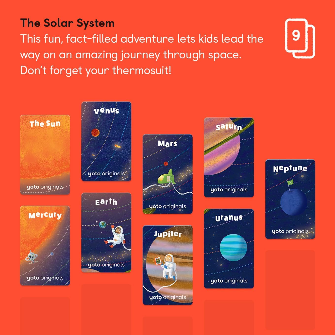 Yoto Card The Solar System Pack of 9 cards