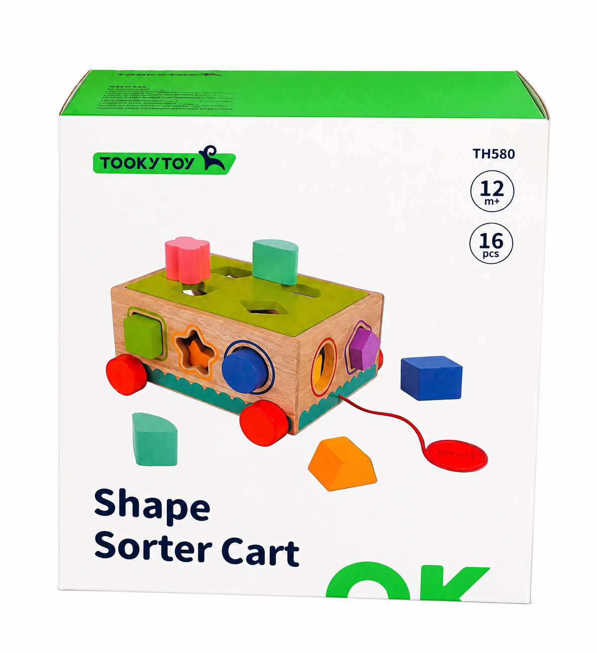 Shape Sorter Pull Along Cart 14 Shapes