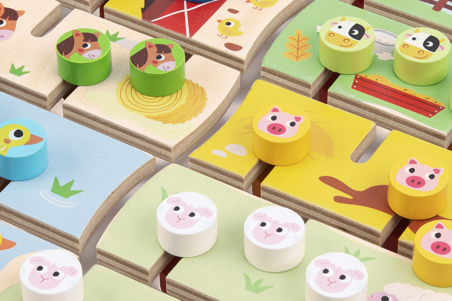 Alphabet & Farm Maze Board Double-Sided