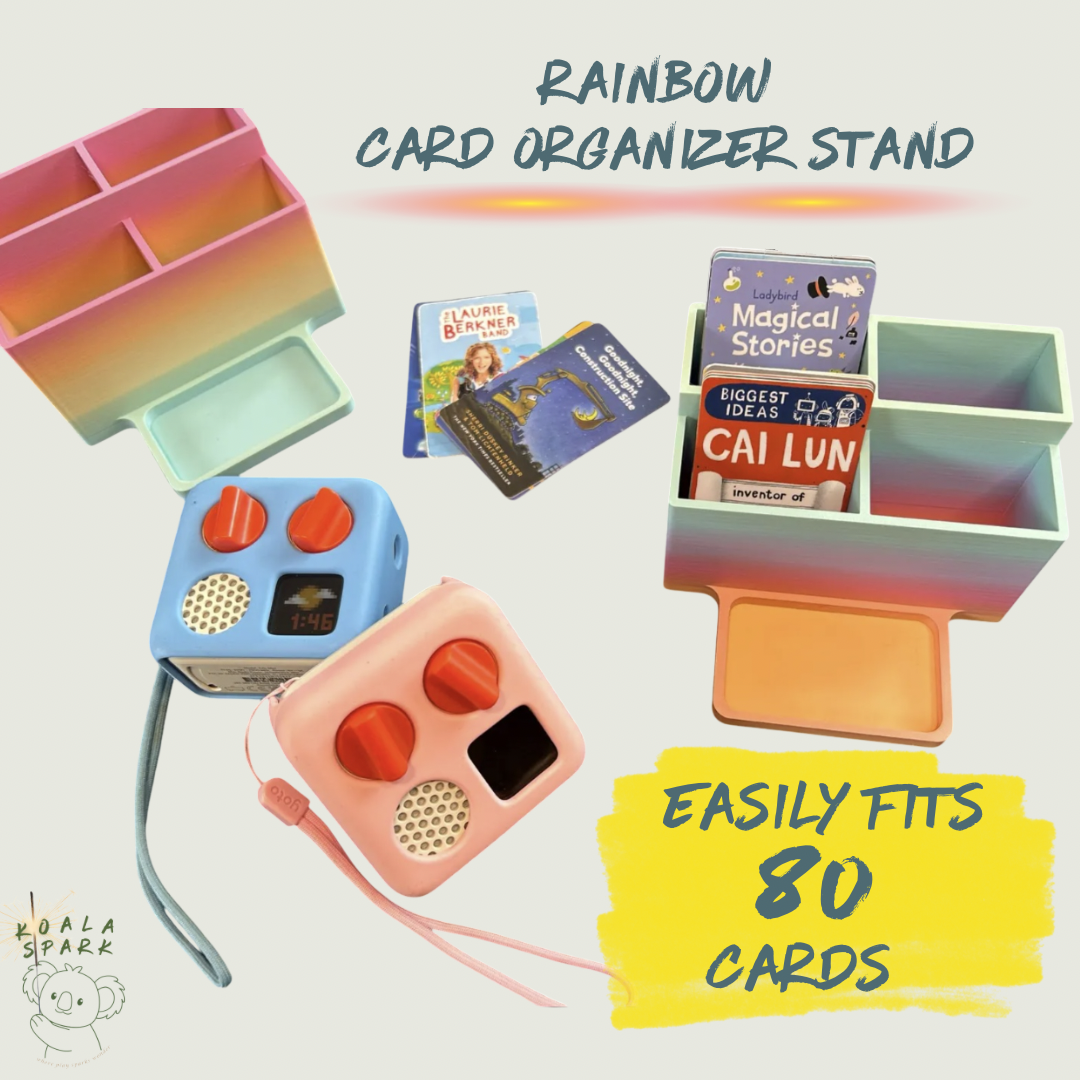 Yoto Mini Rainbow Card Organizer Stand Tray