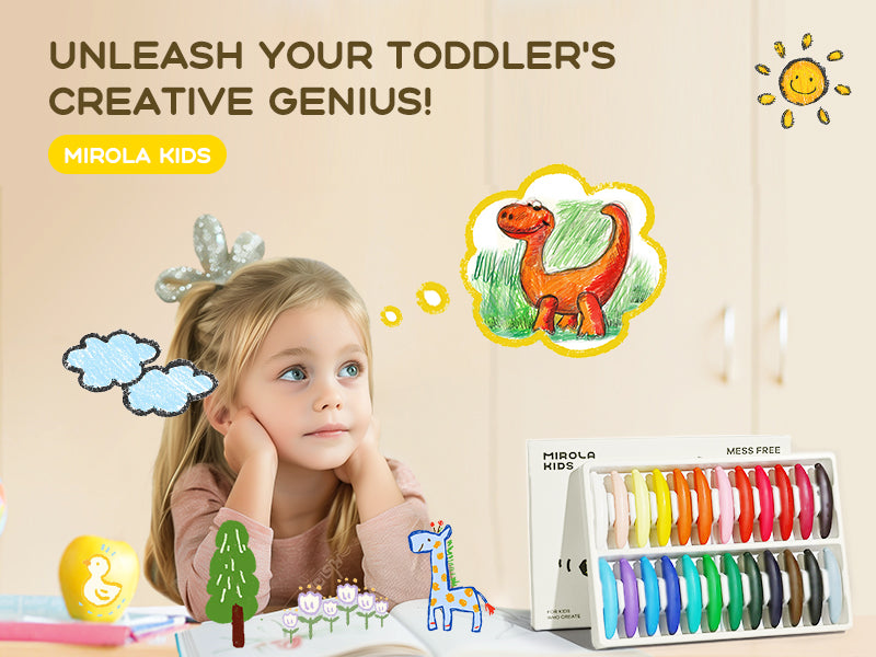 Banana Beeswax Crayons Mess-Free and Easy Grip in 12 or 24 Colours