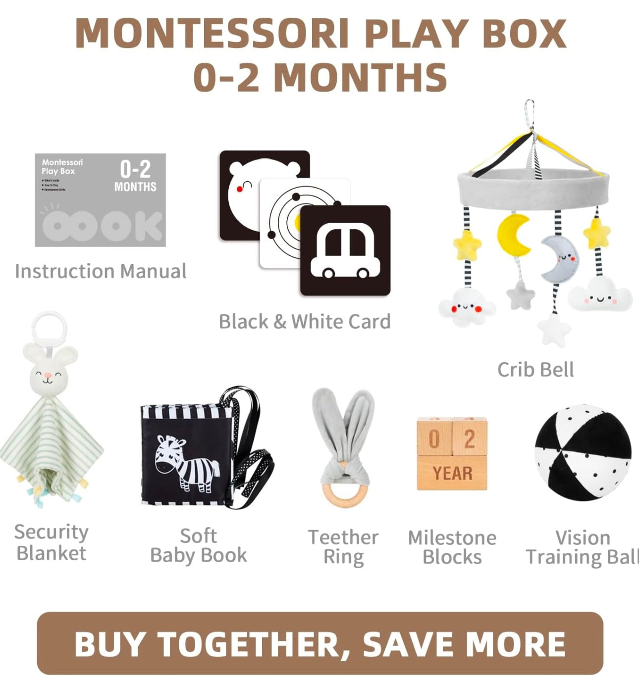 Montessori Play Kit for 0 to 2 Months Old