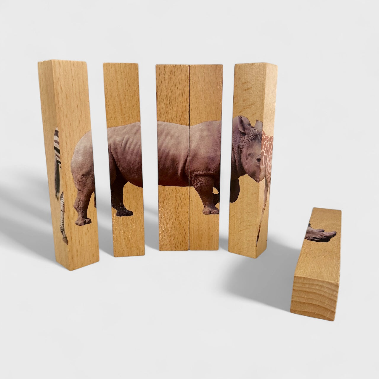 Montessori 4 in 1 Realistic Animal Block Puzzle