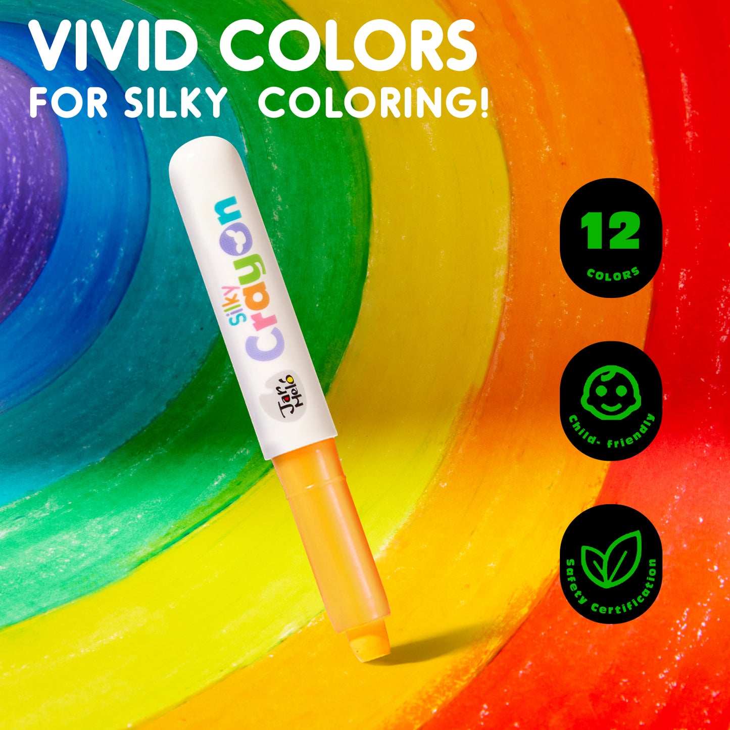 Ultra-Silky Crayon Pen with Two Carry-Around Designs. In 12 or 24 Colours