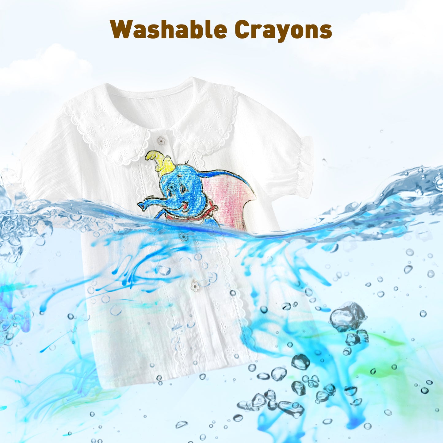 Easy Grip Crayons Beeswax, Mess-Free and Washable in 12 or 24 Colours