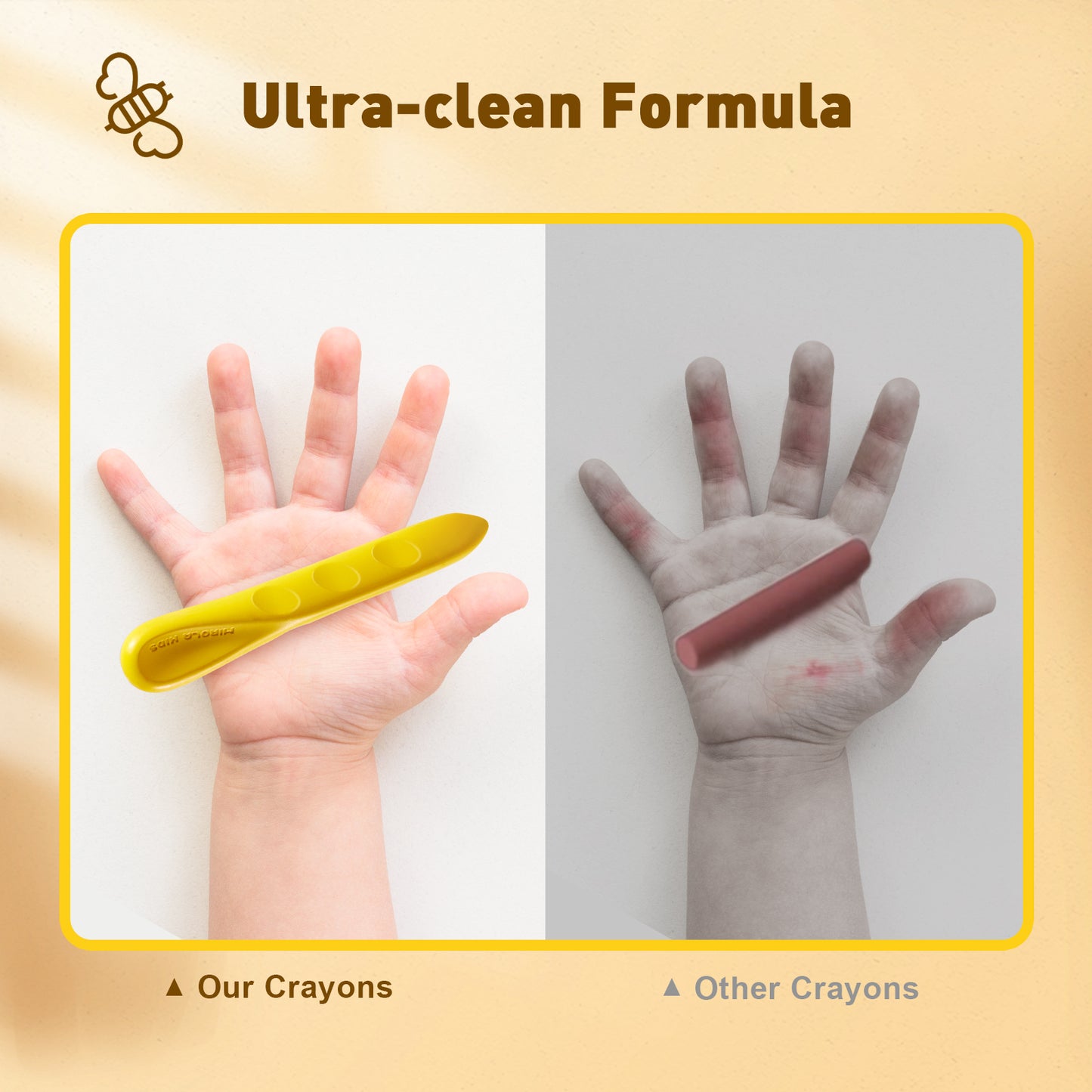 Easy Grip Crayons Beeswax, Mess-Free and Washable in 12 or 24 Colours