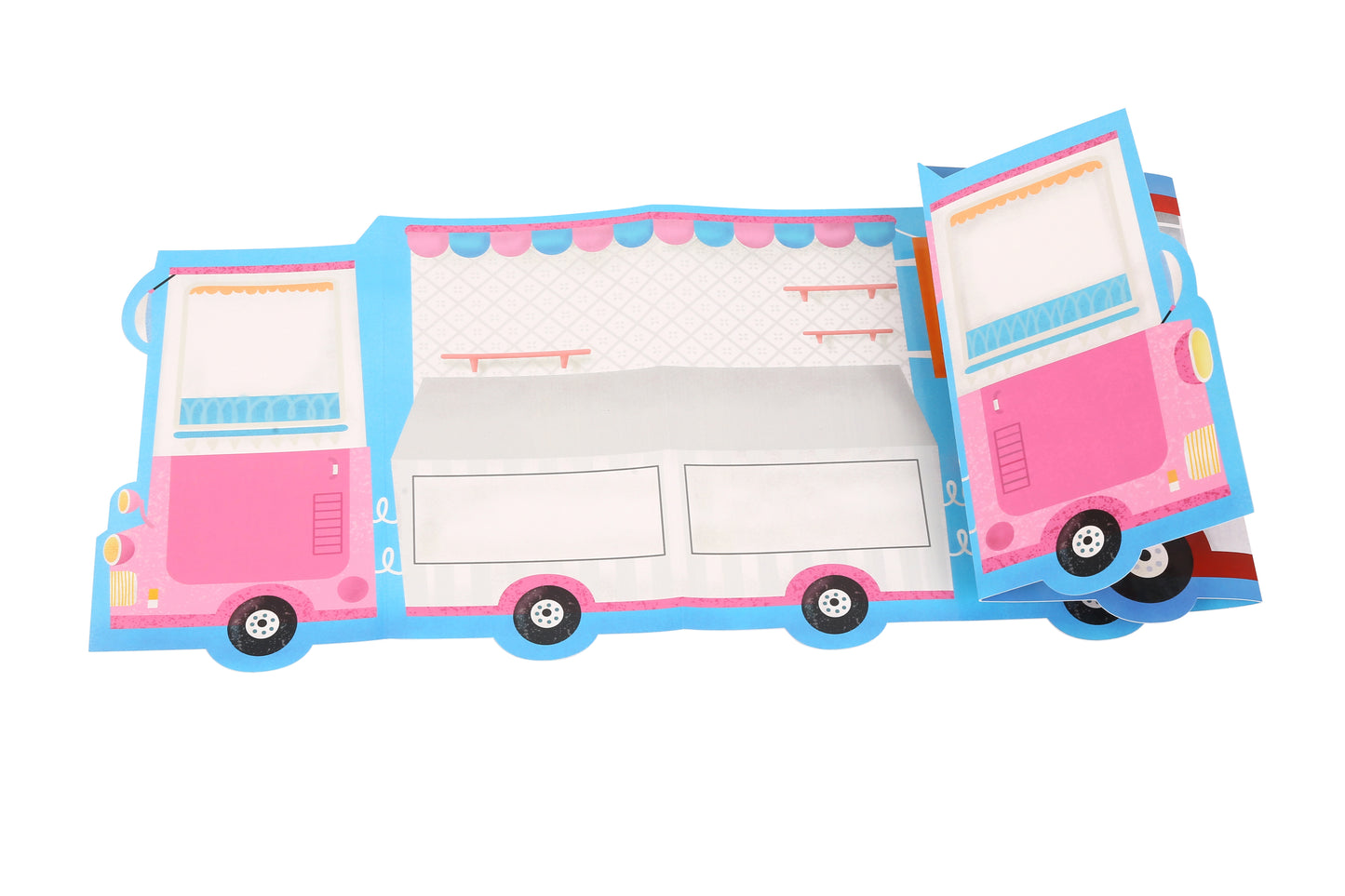 Reusable Stickers Activity Pad Ice Cream Truck and Fire Engine