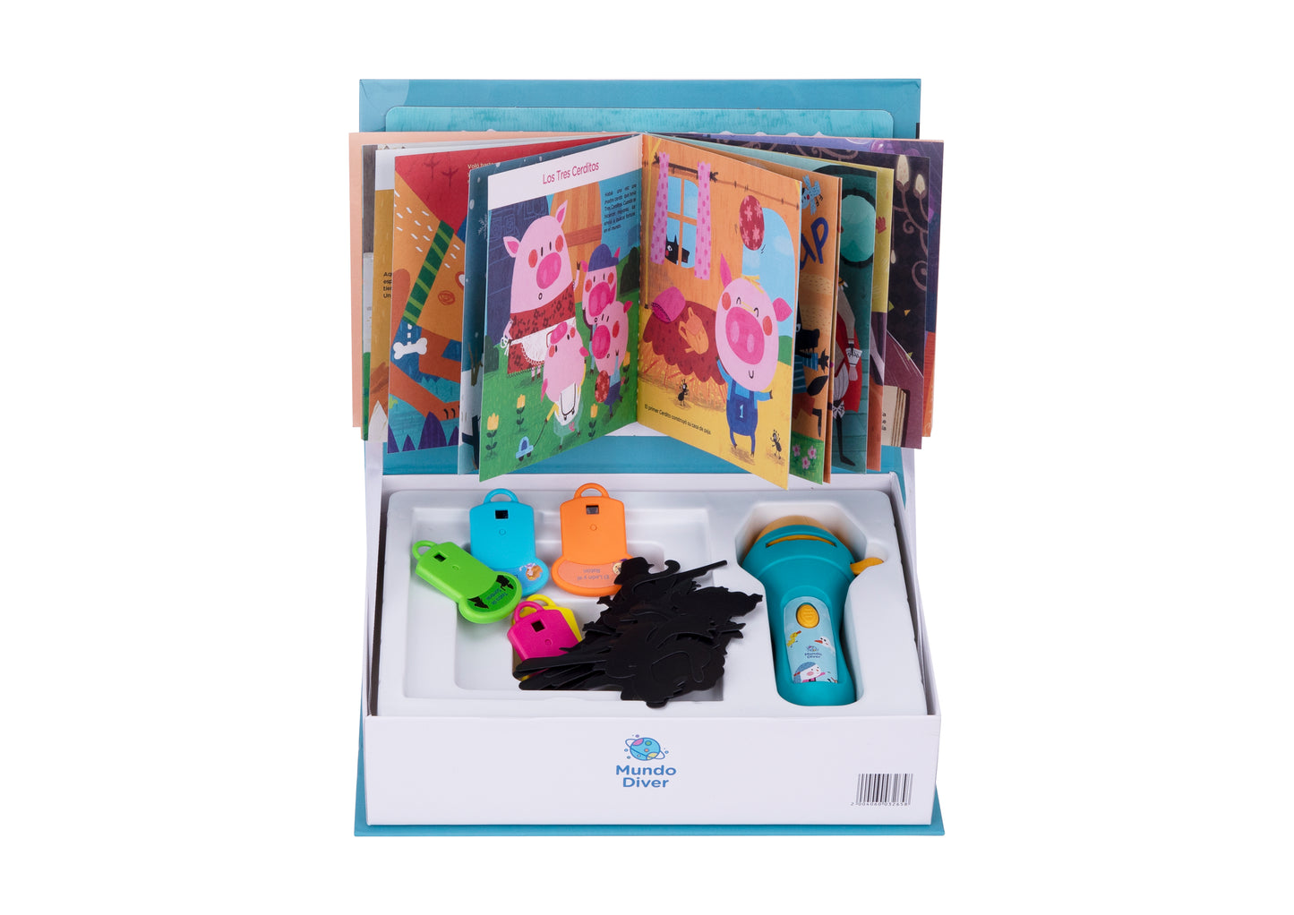 Shadow Theatre Storybook Torch with 5 Fairytales and Puppets