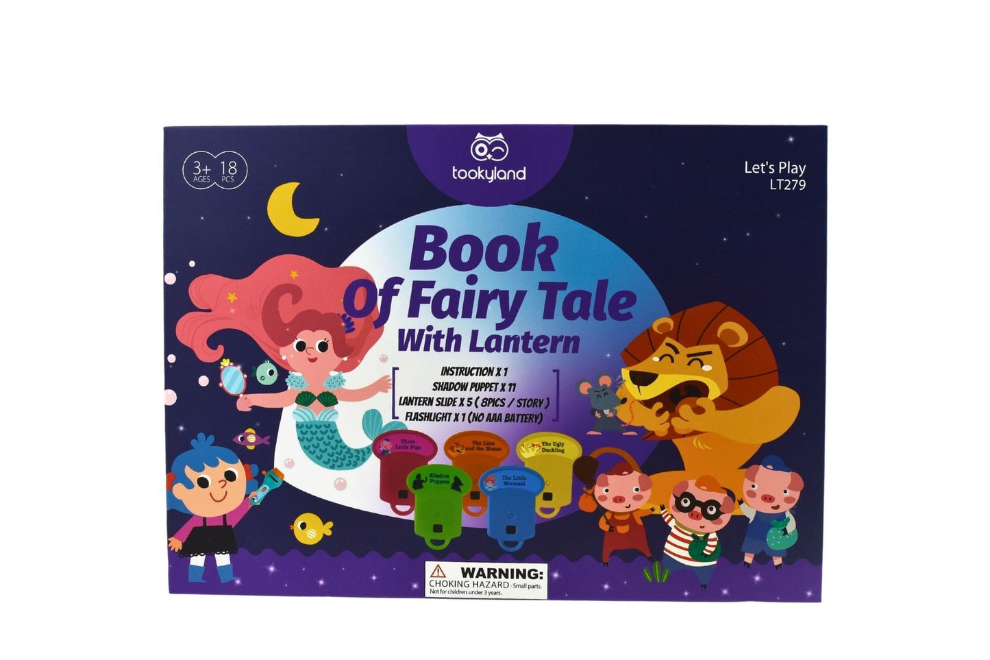 Shadow Theatre Storybook Torch with 5 Fairytales and Puppets