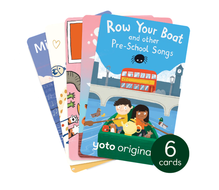 Yoto Card Starter Pack of 6 Cards for Little Kids