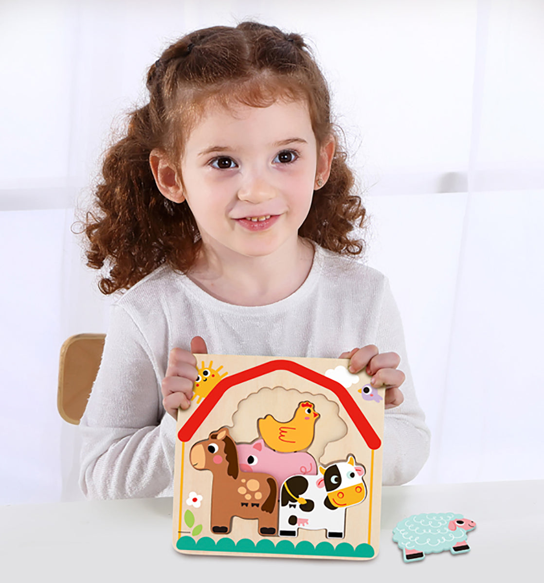 Multi-Layered Farm Puzzle 6 pcs