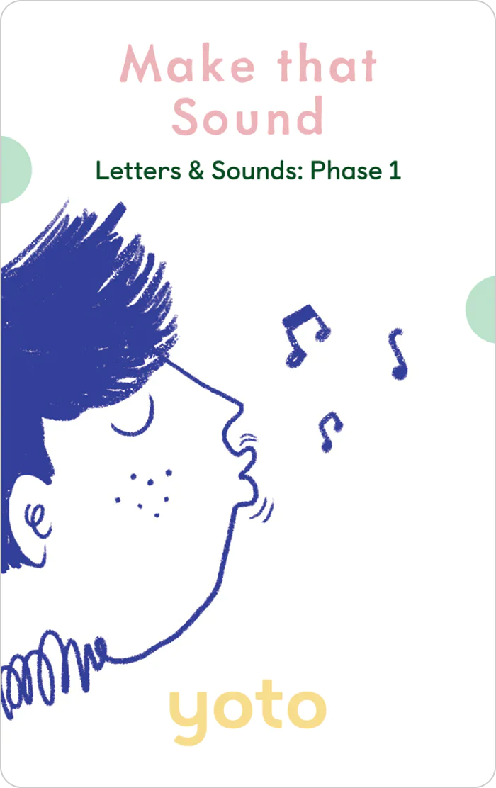 Yoto Card Phonics: Letters & Sounds: Phase 1 Pack of 7 cards