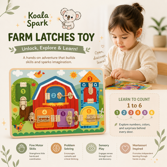 Farm Latches Activity Board | Learn to Count 1 to 6