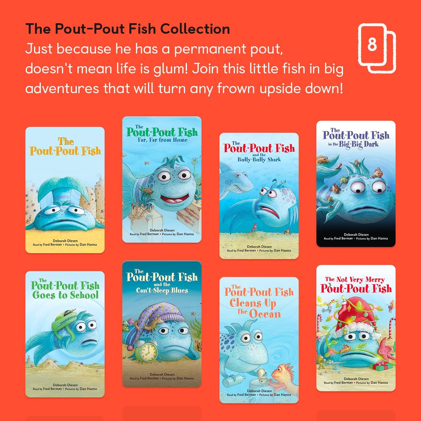 Yoto Card The Pout Pout Fish Collection Pack of 8 cards