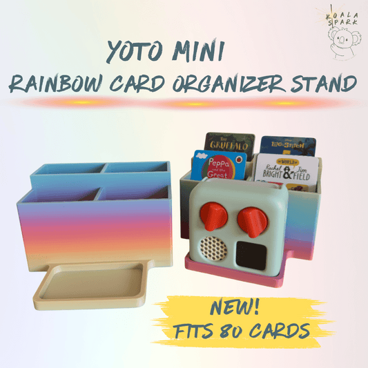 Yoto Mini Rainbow Card Organizer Stand Tray