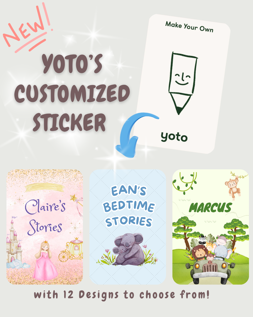 Yoto Card Custom Print with Make-Your-Own MYO Card Sticker – Koala Spark