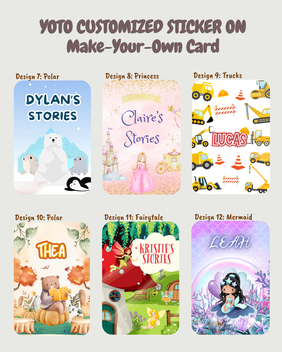 Yoto Card Custom Print with Make-Your-Own MYO Card Sticker – Koala Spark