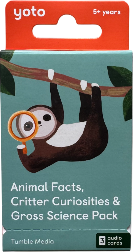 Yoto Card Animal Facts, Critter Curiosities & Gross Science Pack of 3 Cards