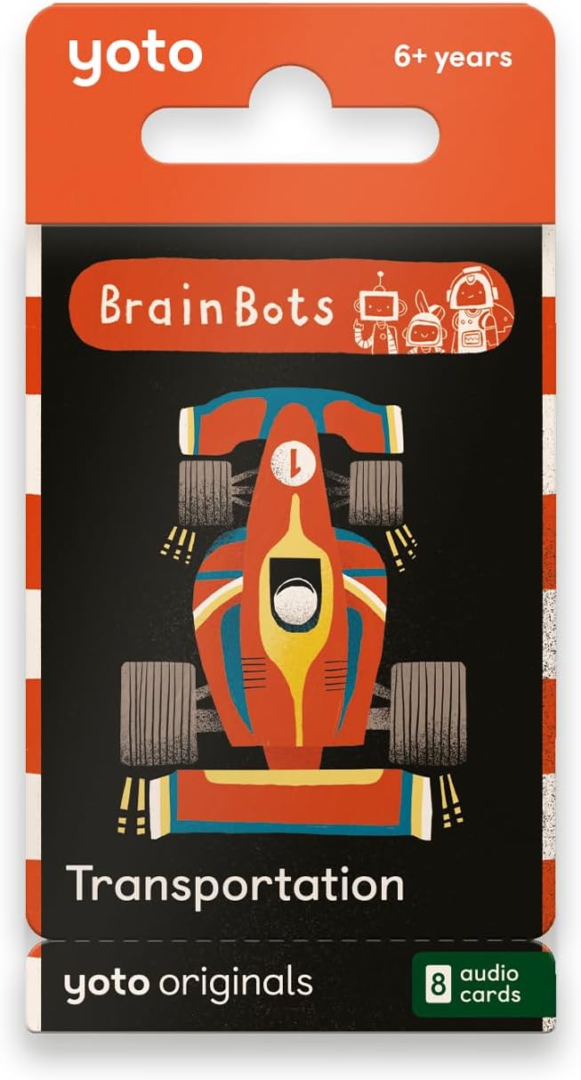 Yoto Card BrainBots Transportation Pack of 8 Cards
