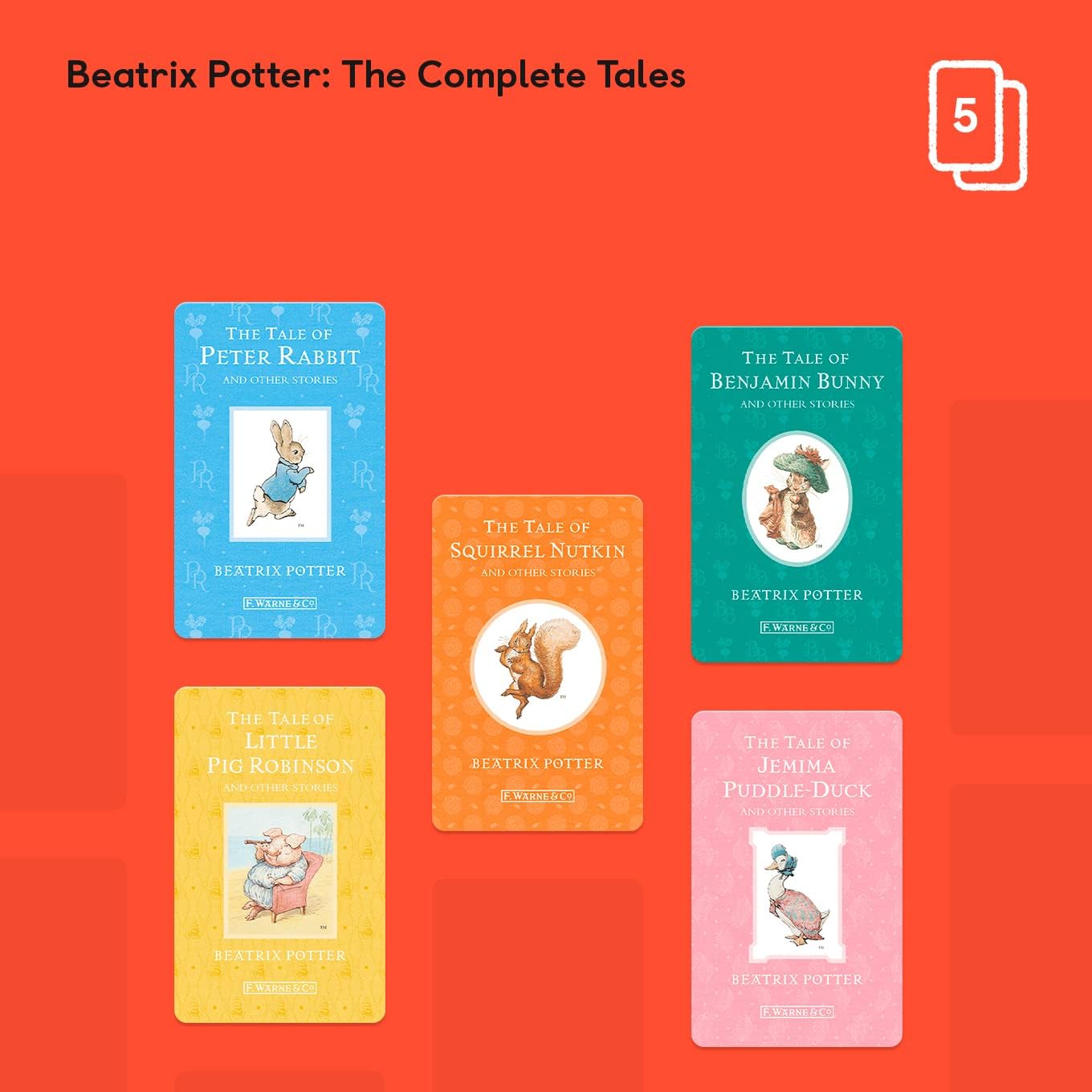 Yoto Card Beatrix Potter: The Complete Tales Pack of 5 Cards