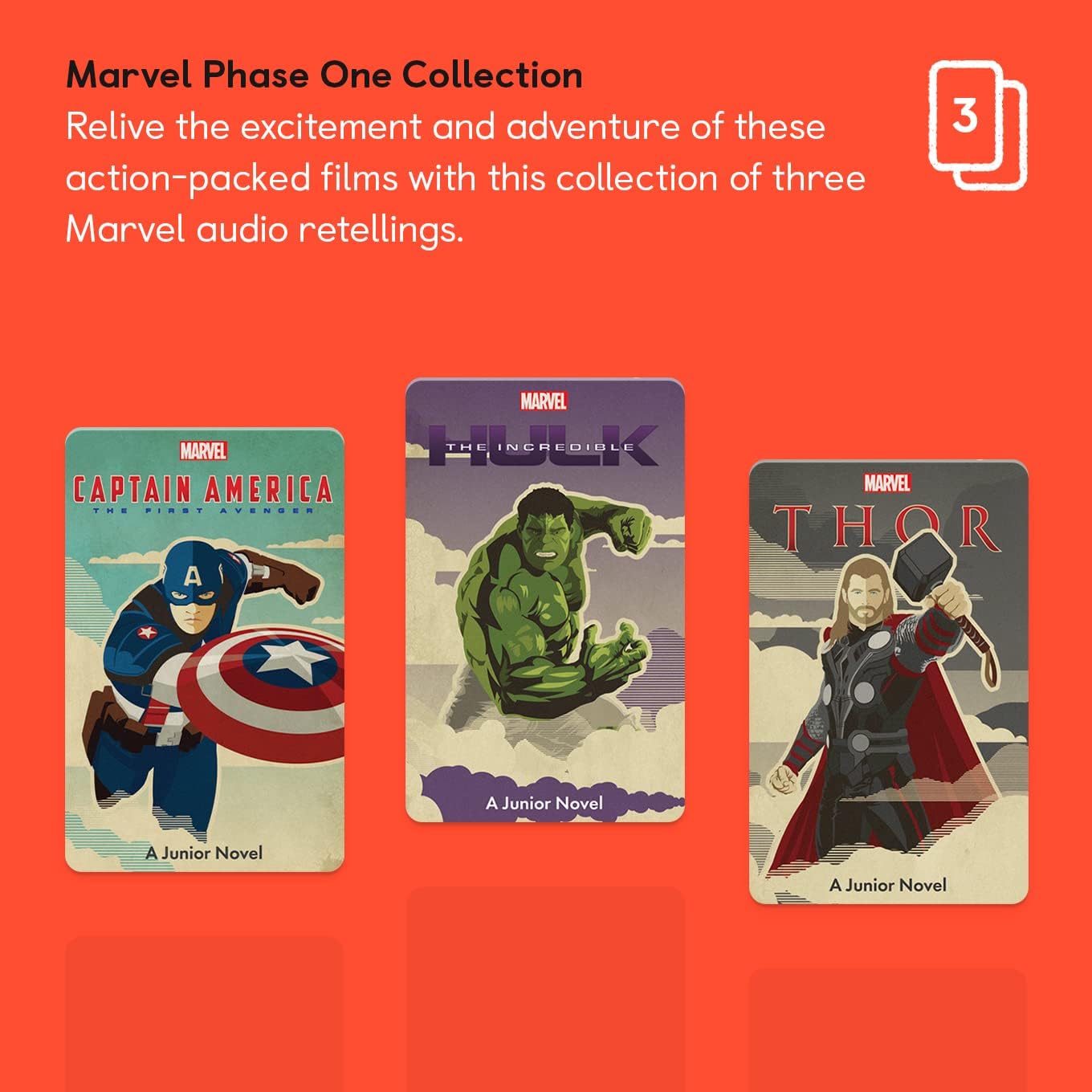 Yoto Card Marvel Phase One Collection Pack of 3 Cards